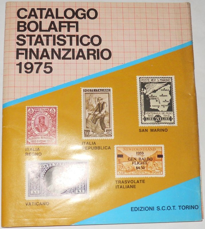 Catalogo bolaffi statistico finanziario 1975