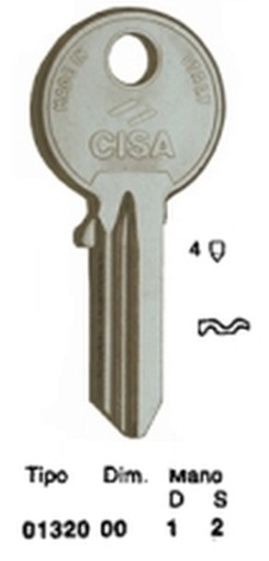 PEZZI 50-CHIAVI CISA 01320 SX (CS205)