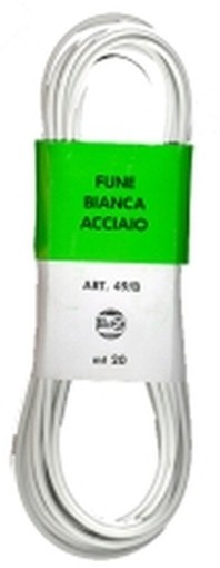CAVETTO PLASTICATO BIANCO MM.4,6X 20M.