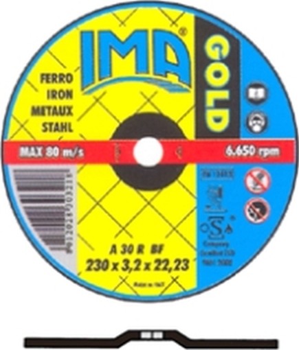 PEZZI 25-DISCHI IMA-GOLD FERRO 115X2,5
