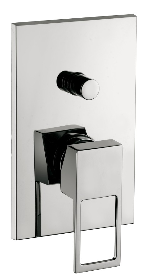 EFFE Miscelatore incasso piastra INOX con deviatore