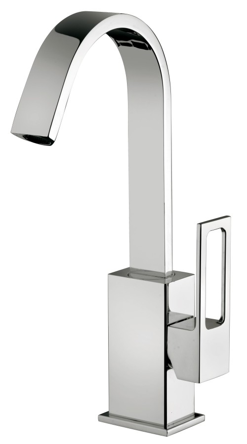 EFFE Miscelatore lavabo girevole Scarico Automatico 1' canna piatta