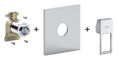 EFFE Miscelatore incasso PBOX 010 piastra ABS