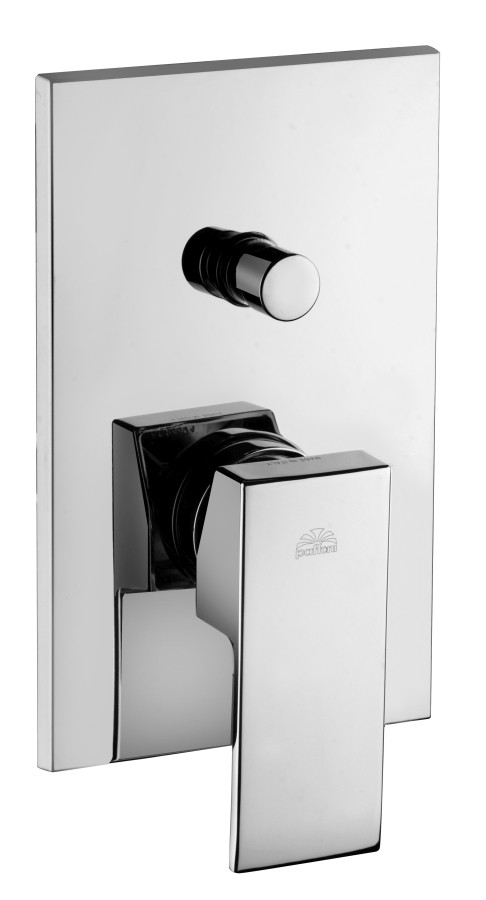 ELLE Miscelatore incasso piastra INOX con deviatore leva Standard