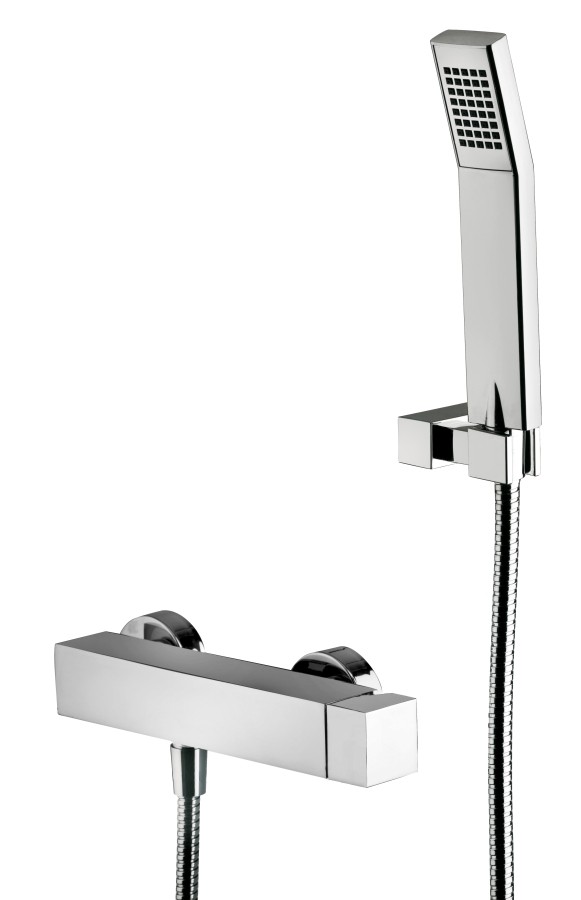 ELLE Miscelatore doccia esterno 1/2' con duplex leva Cubo