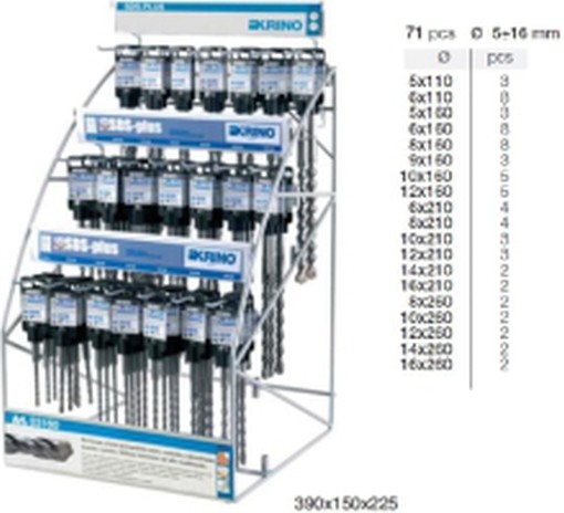ESPOSITORE PUNTE SDS-PLUS K03160 71PZ