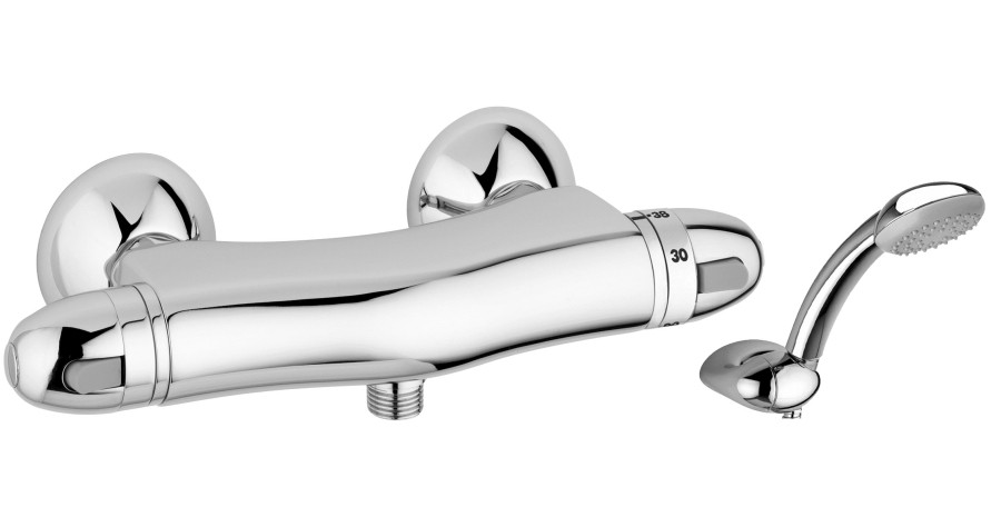 EQUO TOP Miscelatore termostatico doccia est.1/2' con duplex