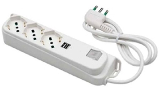 PRESE MULTIPLE 40450-FK 3U BIANCO 