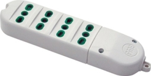 PRESE MULTIPLE 41022 4U SENZA CAVO BIANCO 