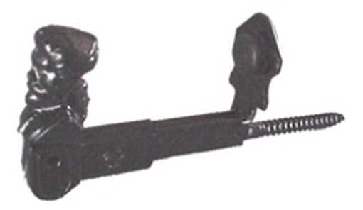 PEZZI 25-FERMAPERSIANE FUSE AD OMETTO VERNICIATE NERE CON FERMO A VITE 