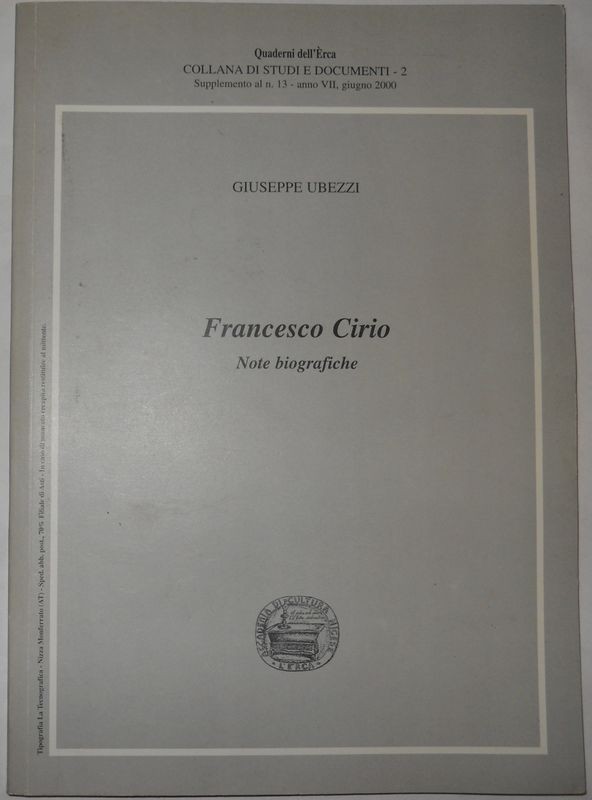 Francesco Cirio Note Biografiche