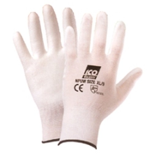 PAIA 10-GUANTI DA LAVORO NYLON NPUW BIANCO 8 L