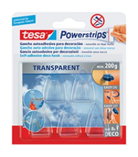 GANCI TESA TRASPARENTI 5PZ