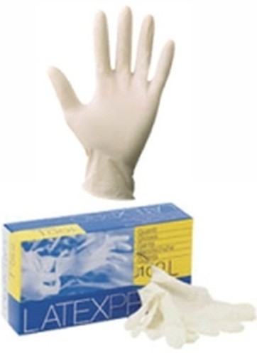GUANTI DA LAVORO MONOUSO LATEX-PRO 8-8,5 L
