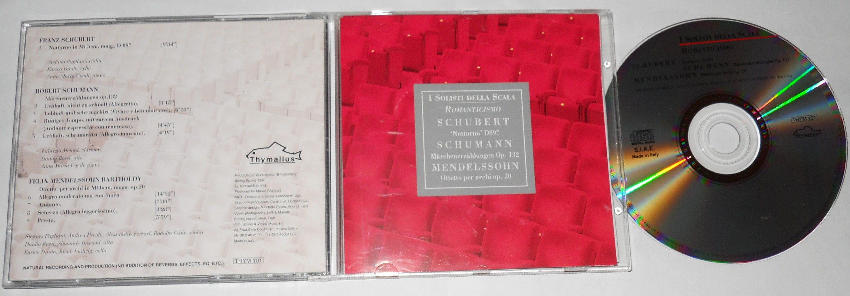 I SOLISTI DELLA SCALA: ROMANTICISMO - SCHUBERT, SCHUMANN, MENDELSSOHN