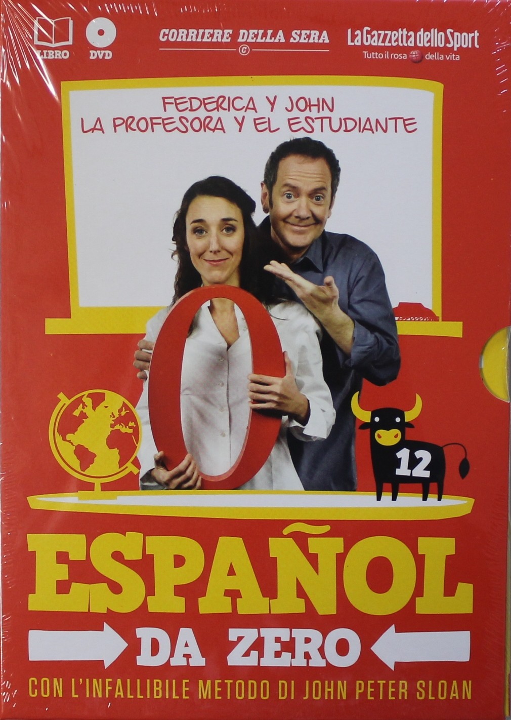 ESPANOL DA ZERO DVD VOLUME 12 CON IL METODO DI JOHN PETER SLOAN, FEDERICA Y JOHN, SIGILLATO