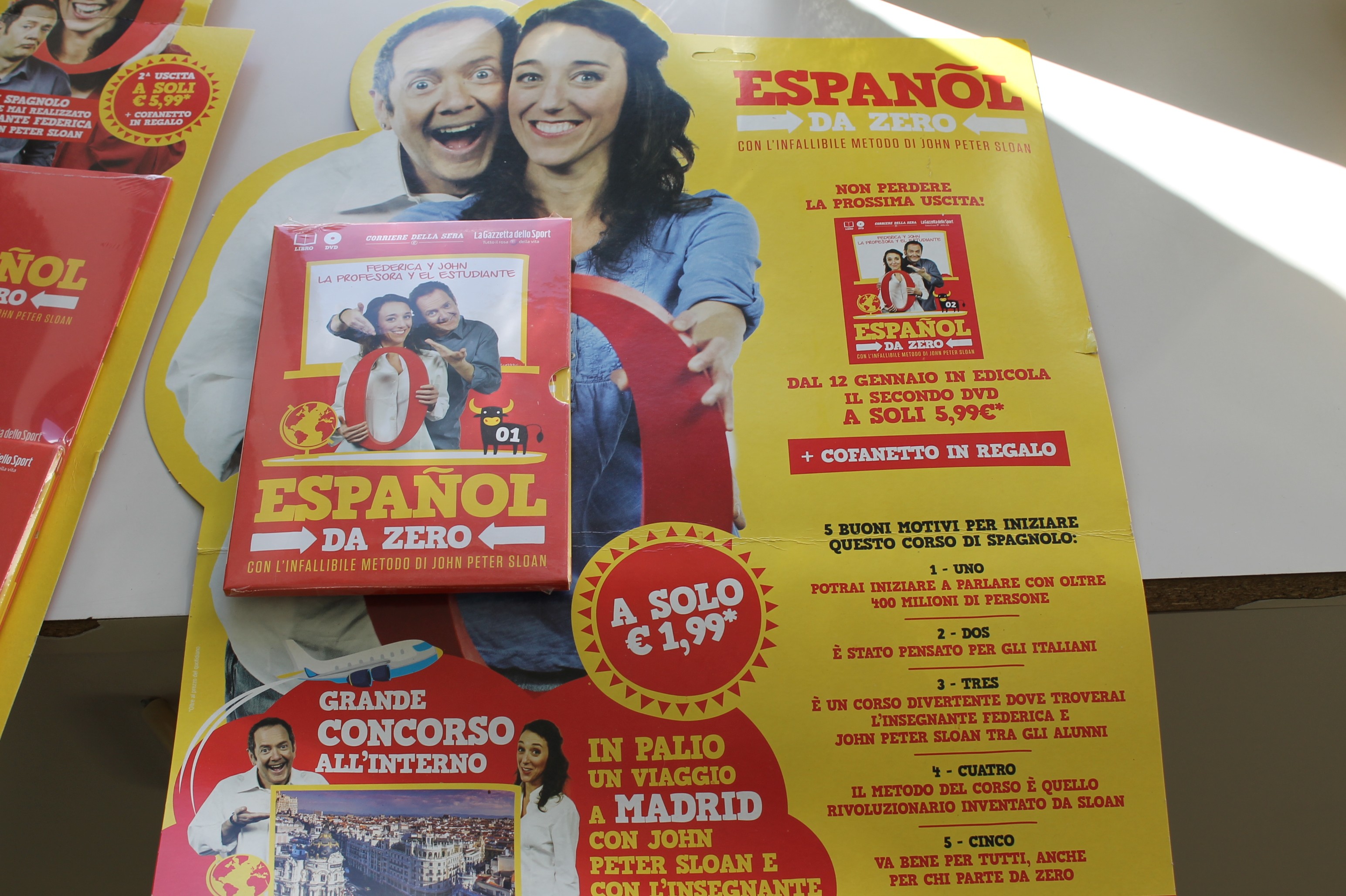 ESPANOL DA ZERO DVD VOLUME 1 CON IL METODO DI JOHN PETER SLOAN, FEDERICA Y JOHN, SIGILLATO
