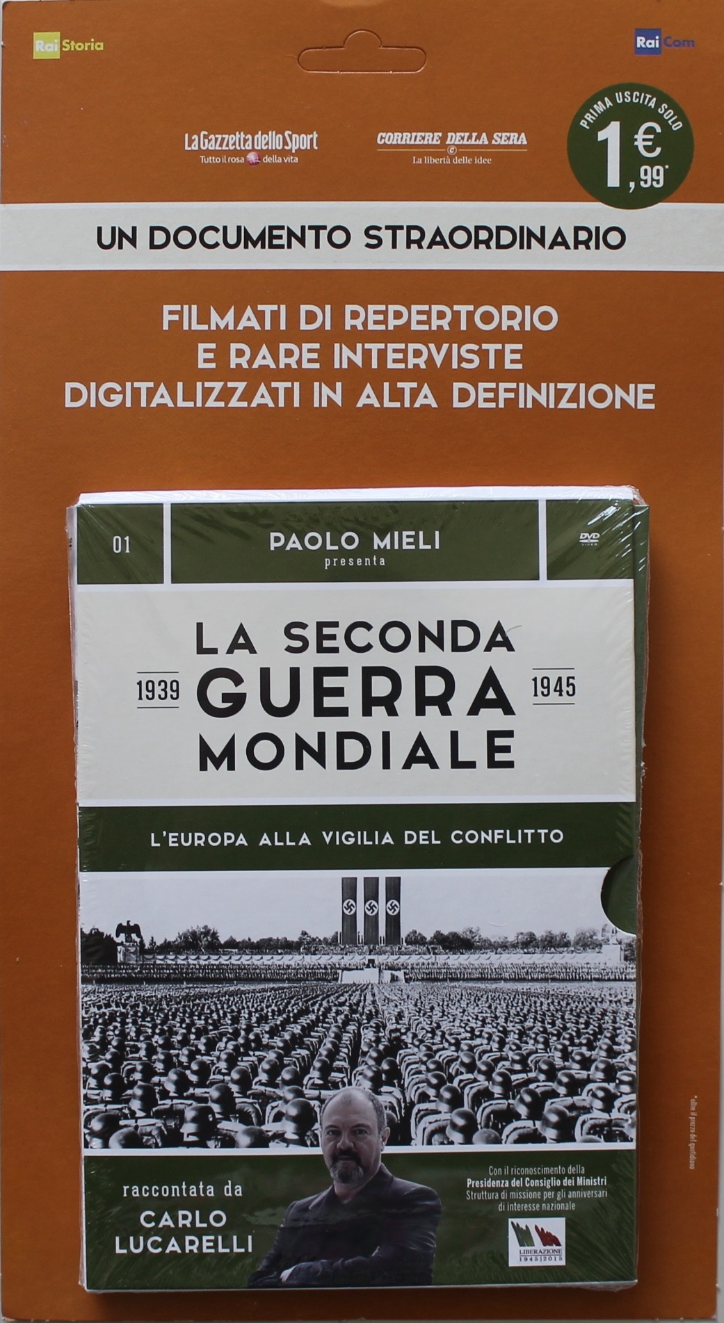 LA SECONDA GUERRA MONDIALE, DVD N.1.  L'EUROPA ALLA VIGILIA DEL CONFLITTO. MIELI, LUCARELLI
