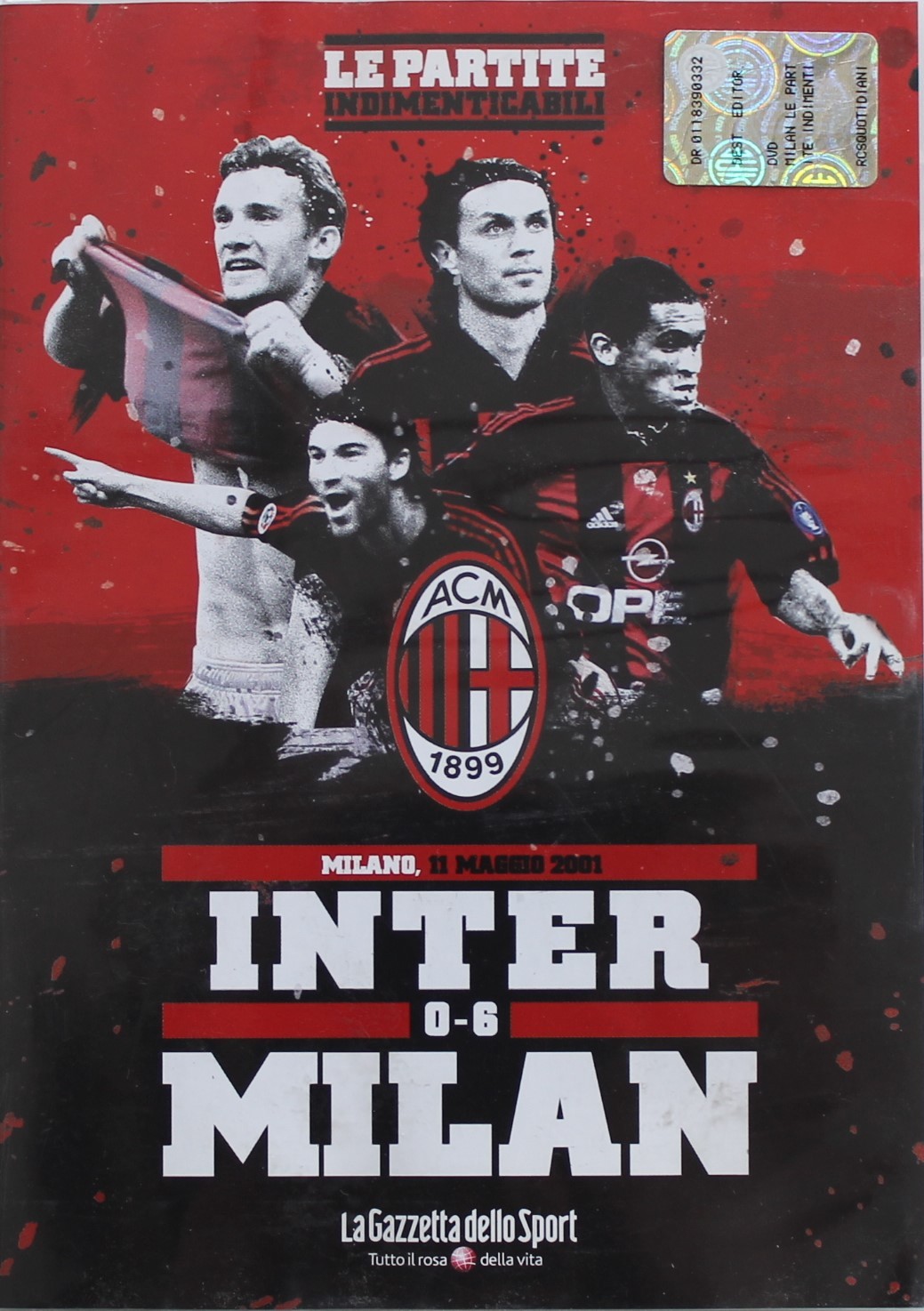 DVD LE PARTITE INDIMENTICABILI INTER-MILAN 0-6 GAZZETTA DELLO SPORT