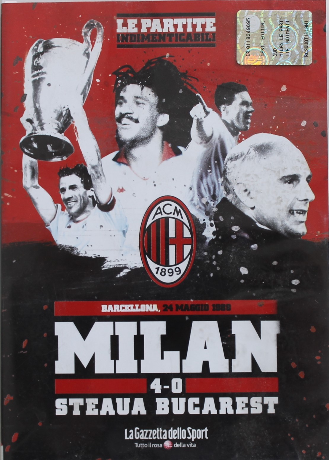 DVD LE PARTITE INDIMENTICABILI MILAN-STEAUA 4-0 GAZZETTA DELLO SPORT