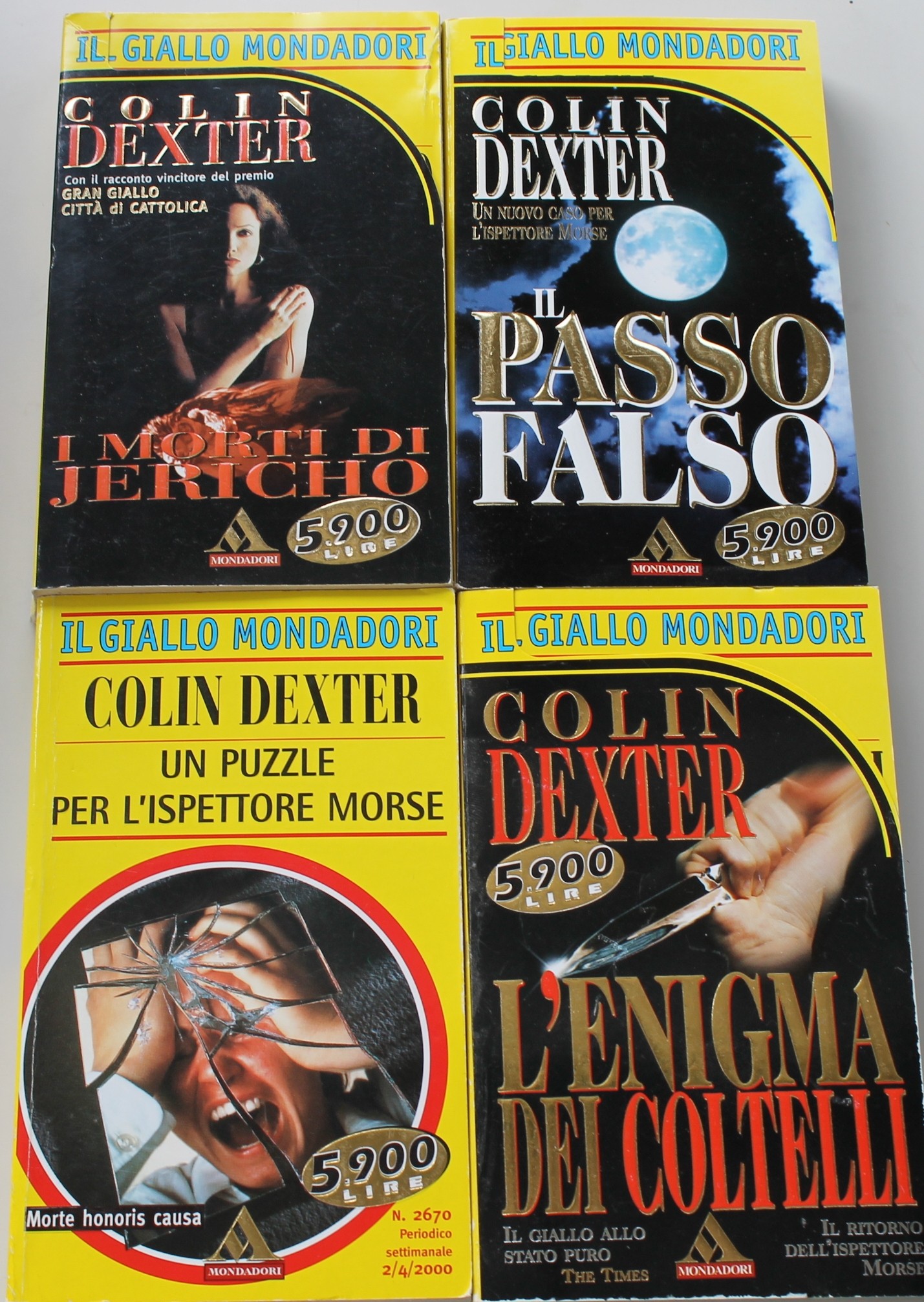 Lotto stock Colin Dexter 4 Libri Gialli Mondadori. Consegna in 24 ore gratuita con corriere espresso