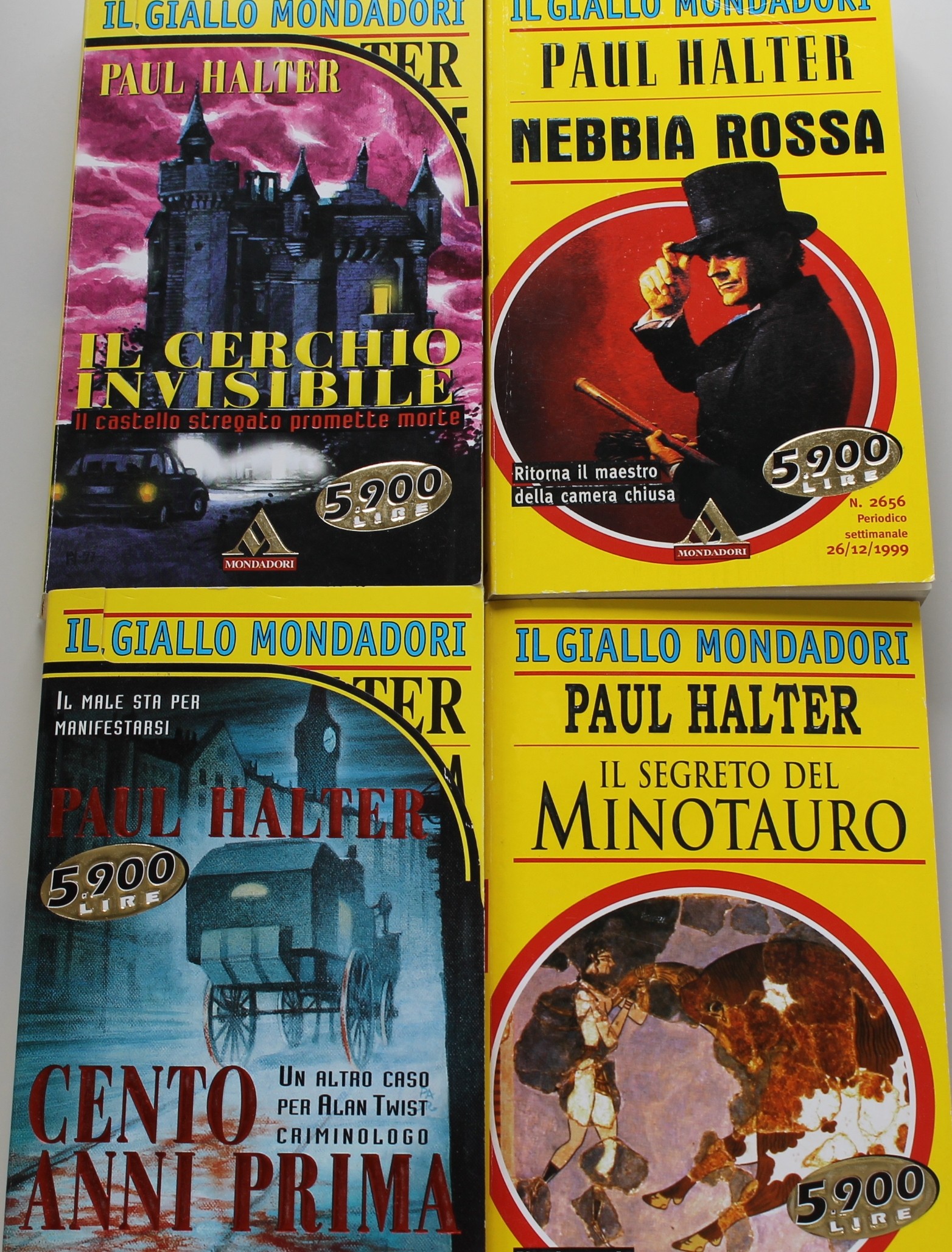 Lotto stock Paul Halter 4 Libri Gialli Mondadori. Consegna in 24 ore gratuita con corriere espresso