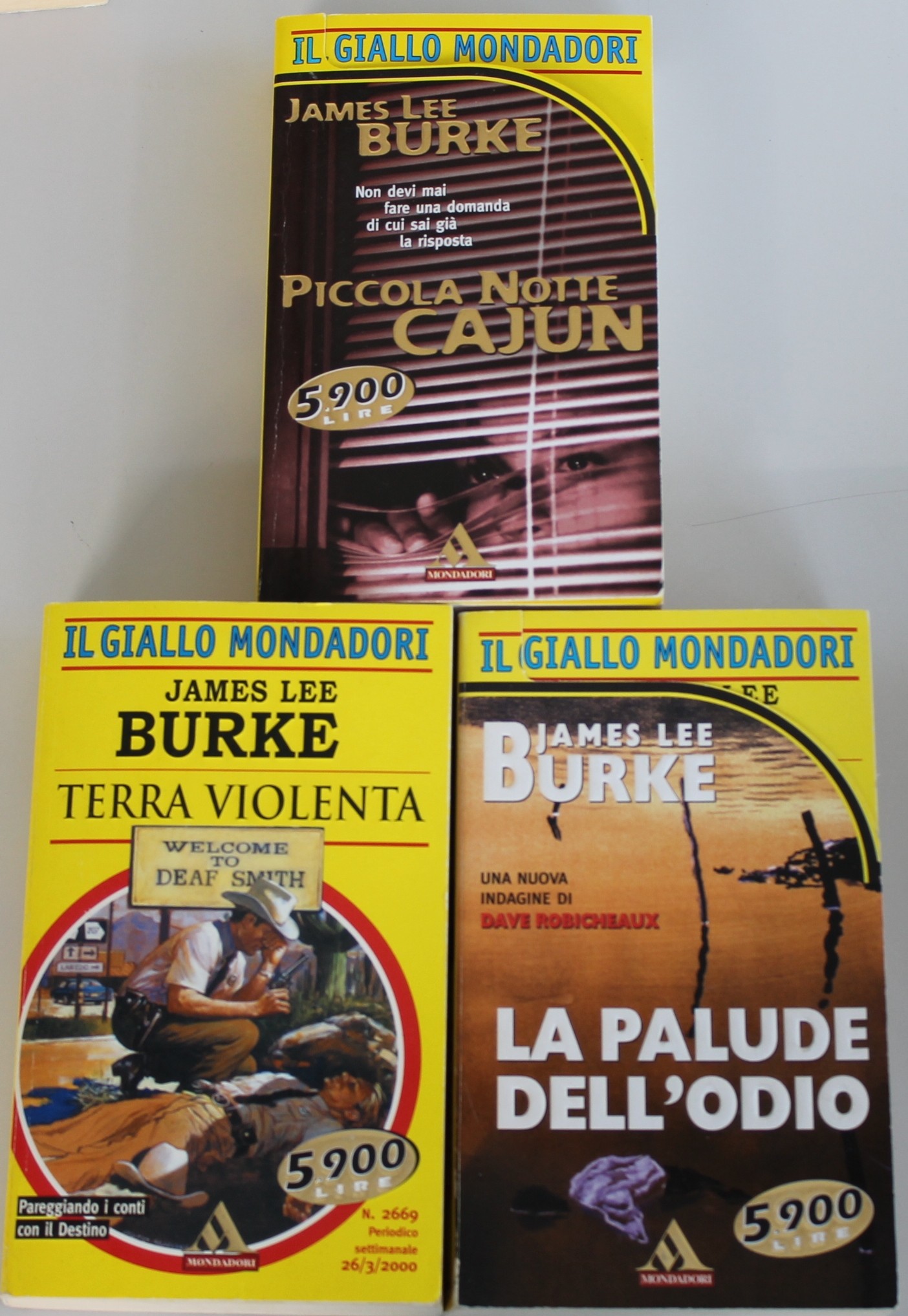 Lotto stock James Lee Burke 3 Libri Gialli Mondadori. Consegna in 24 ore gratuita con corriere espresso