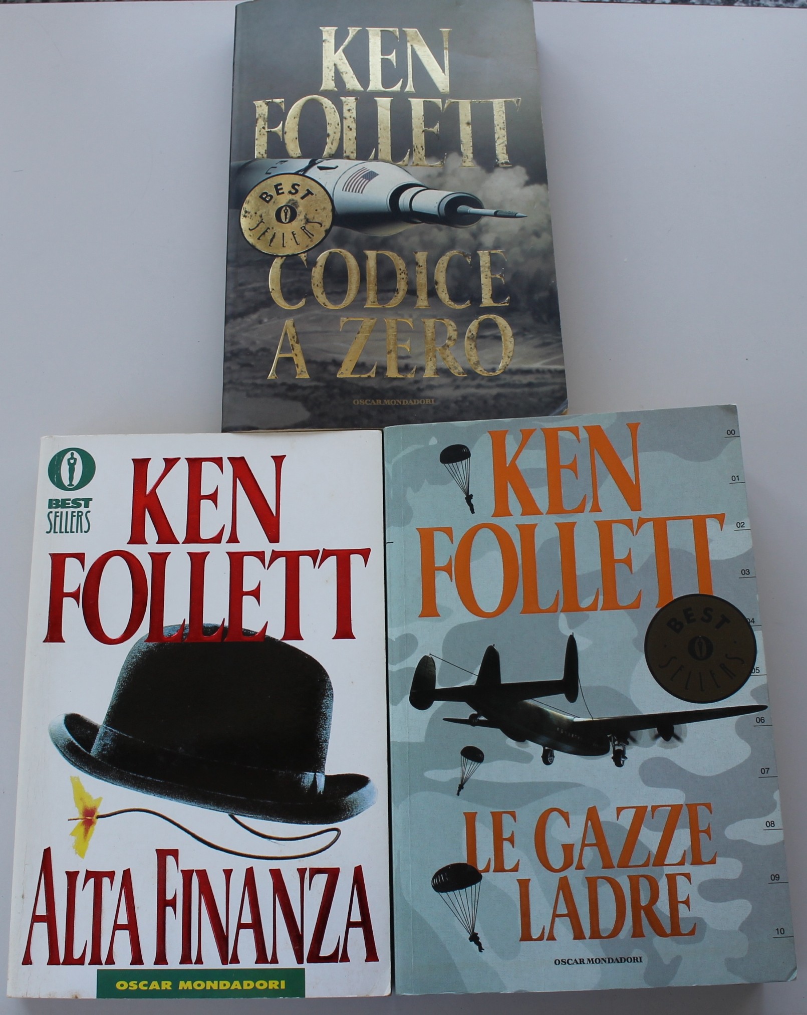 Lotto Ken Follett 3 Libri, Le Gazze ladre, Alta finanza, Codice zero