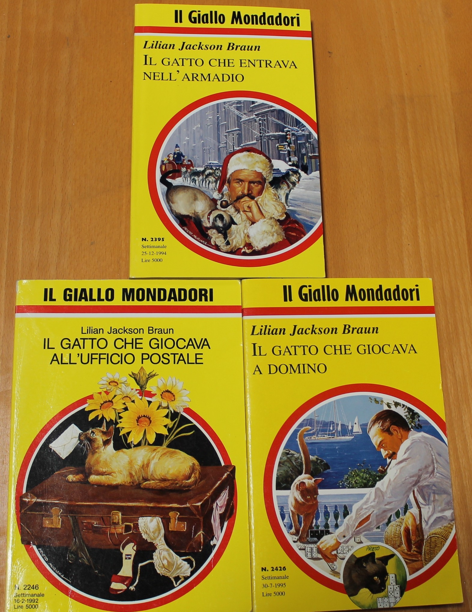 Lotto Lilian Jackson Braun, Il gatto che.... 3 libri prime edizioni
