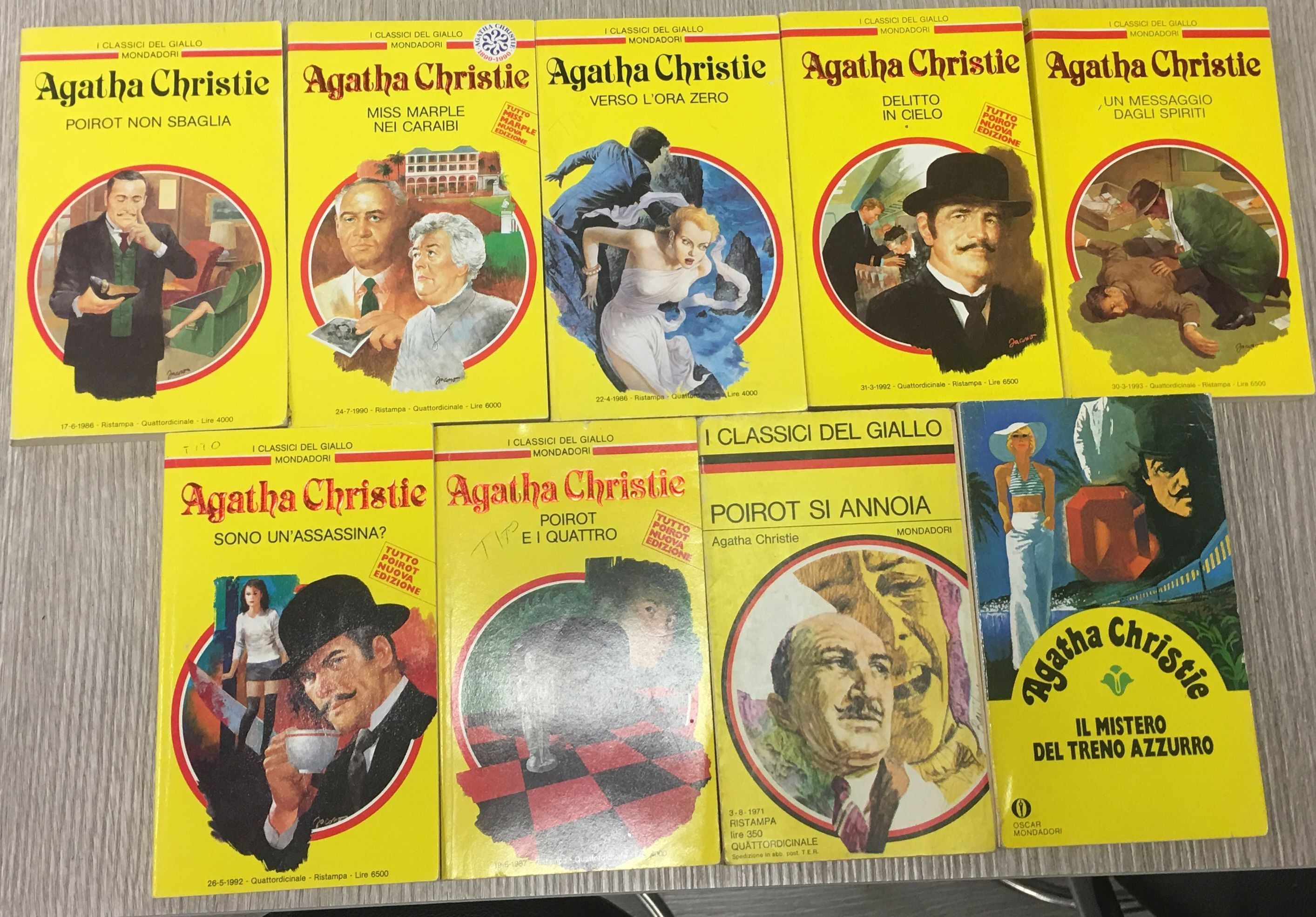 Lotto stock 9 libri Agatha Christie a 0,90 € cad. Consegna in 24/48 ore