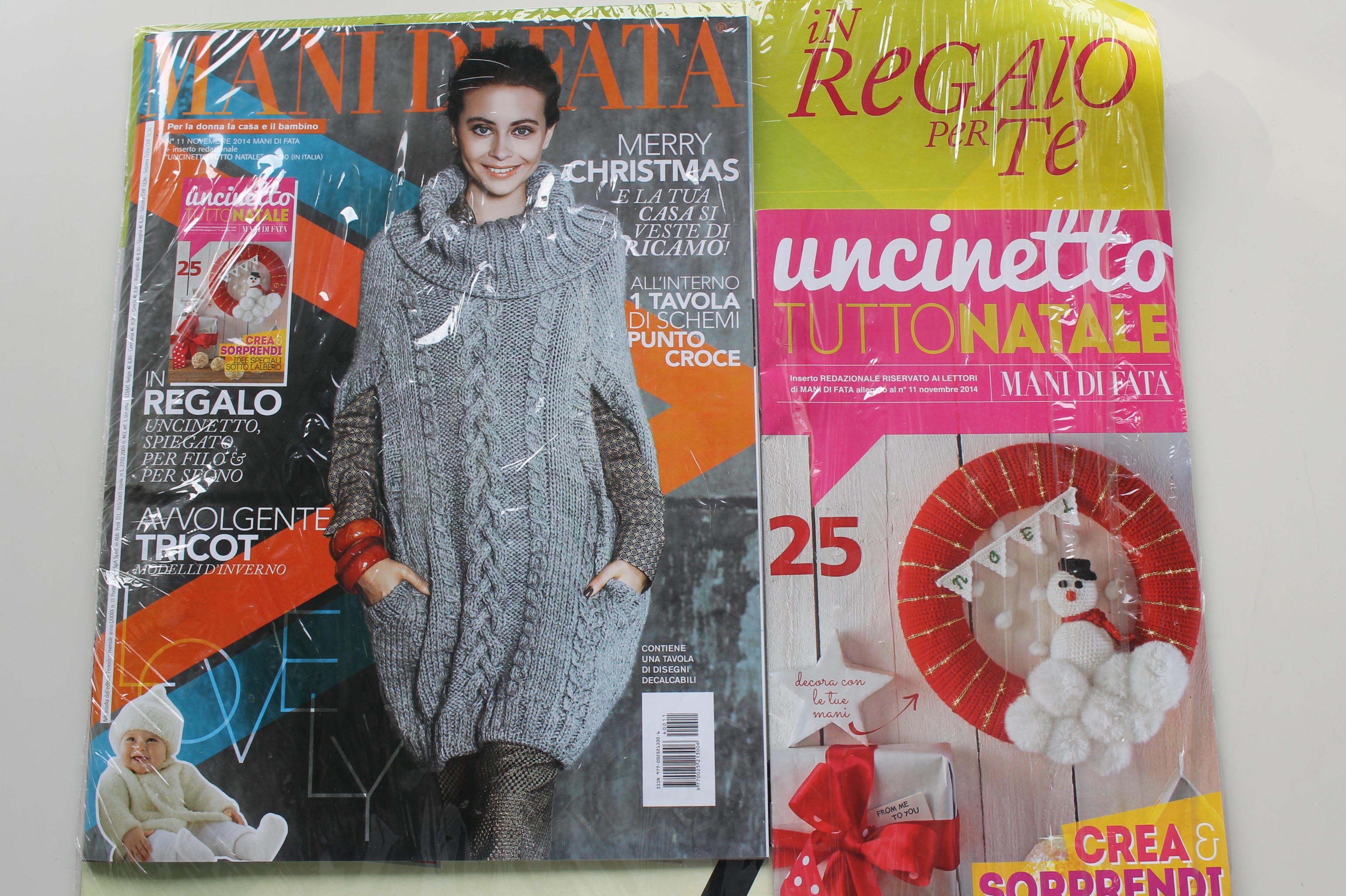 MANI DI FATA, N.11, NOVEMBRE 2014 CON INSERTO UNCINETTO TUTTO NATALE