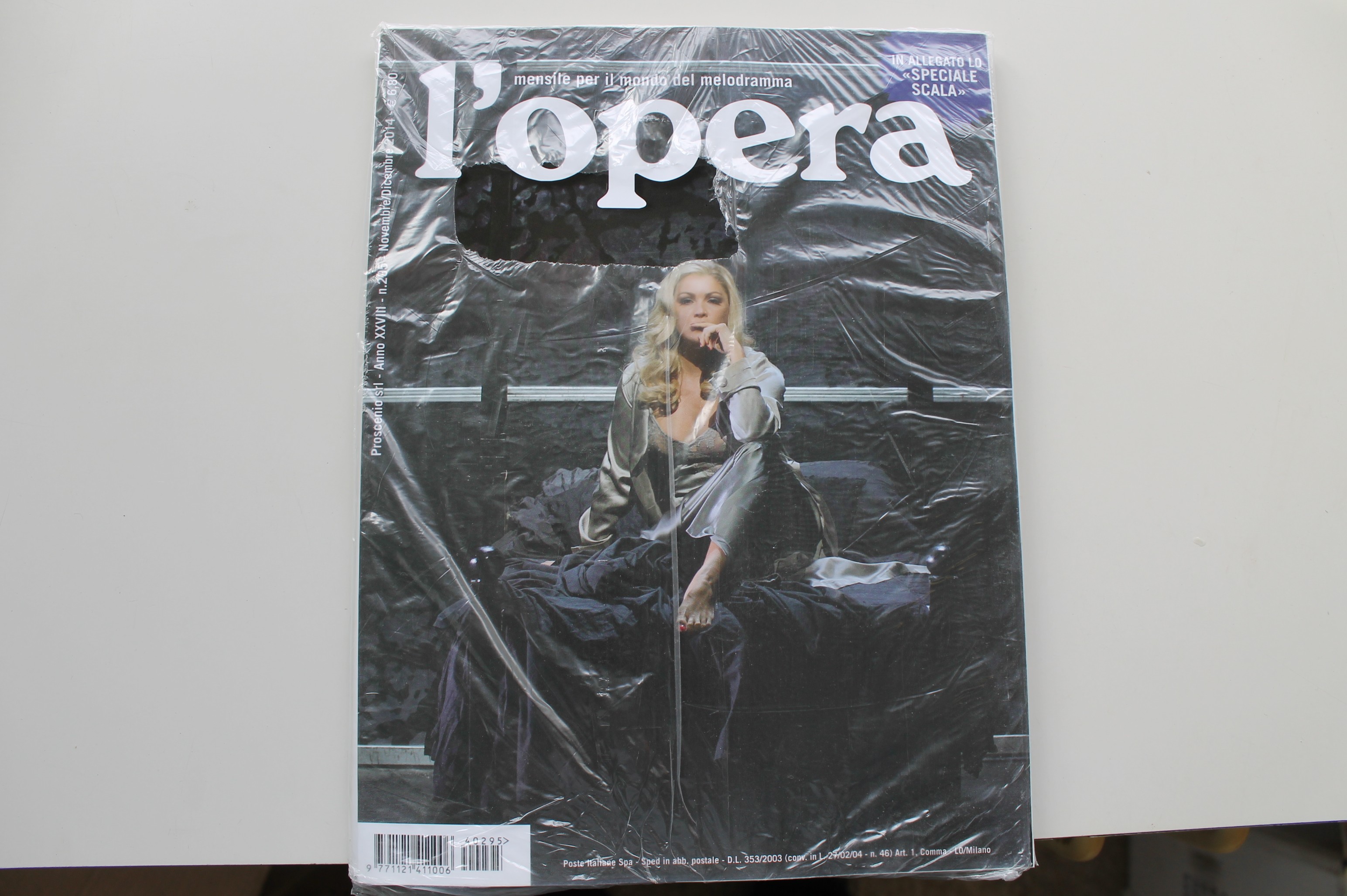 L'OPERA, MENSILE PER IL MONDO DEL MELODRAMMA, N.295 NOVEMBRE/DICEMBRE 2014 CON ALLEGATO TEATRO ALLA SCALA 2015