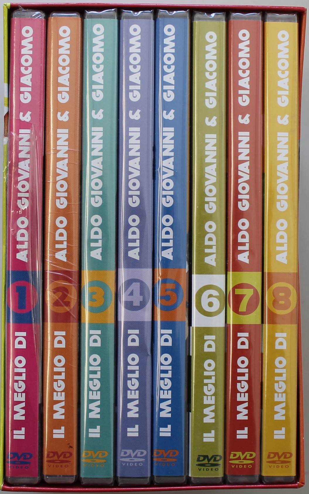 BOX COFANETTO 8 DVD IL MEGLIO DI ALDO GIOVANNI E GIACOMO TEATRO CINEMA TIVU SIGILLATO