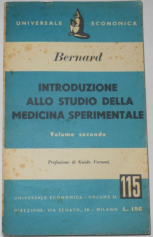 Introduzione allo studio della medicina sperimentale Volume Secondo