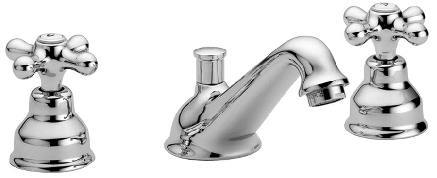 IRIS Batteria lavabo bocca RETRO' Scarico Automatico 1' 1/4