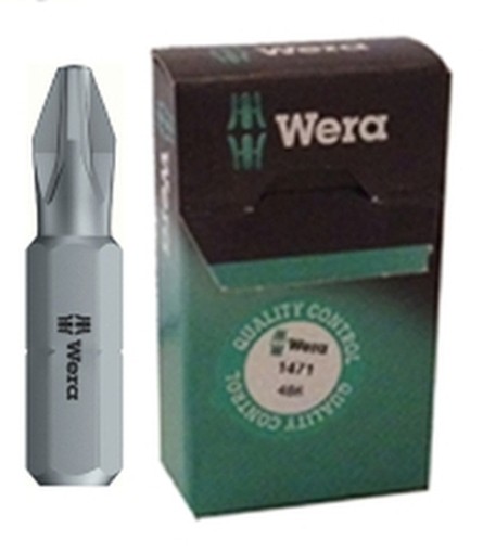 PEZZI 10-INSERTI WERA PZ "POZIDRIV" 1 X 25