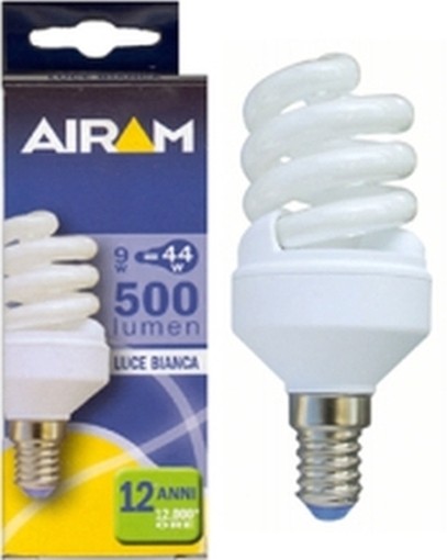 AIRAM LAMPADE LAMPADINE RISPARMIO ENERGETICO 4000K E14 ELC T2 11W