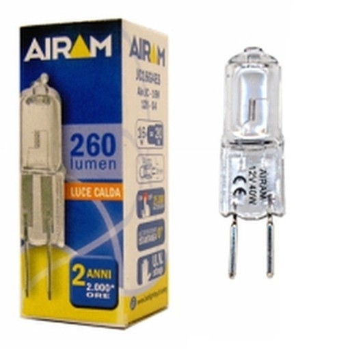 PEZZI 20-AIRAM AIRAM LAMPADE LAMPADINE ALOGENE A BISPINA G4 12V.16W