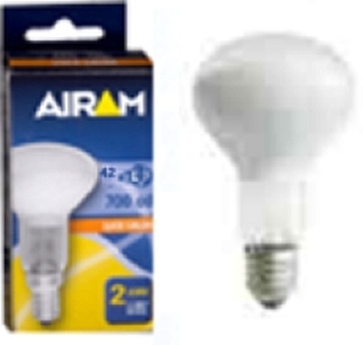 PEZZI 10-AIRAM LAMPADE LAMPADINE ALOGENE E27 REFLECTOR 72W