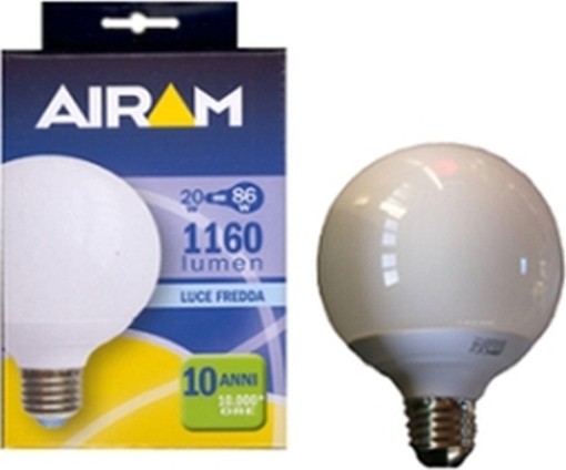 AIRAM LAMPADE LAMPADINE RISPARMIO ENERGETICO 6500K E27 GLOBO 23W