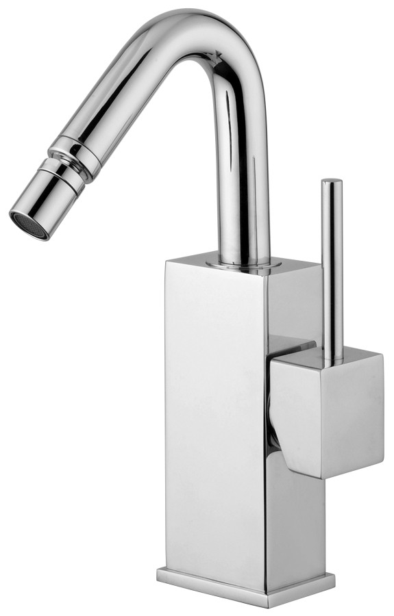 LEVEL Miscelatore bidet girevole Scarico Automatico 1'1/4 con tonda leva Asta