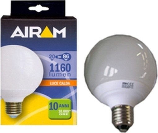 AIRAM LAMPADE LAMPADINE RISPARMIO ENERGETICO AIRAM E27 GLOBO 30W