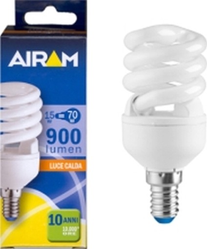 AIRAM LAMPADE LAMPADINE RISPARMIO ENERGETICO ECO 2700 E14 EL.C 11W