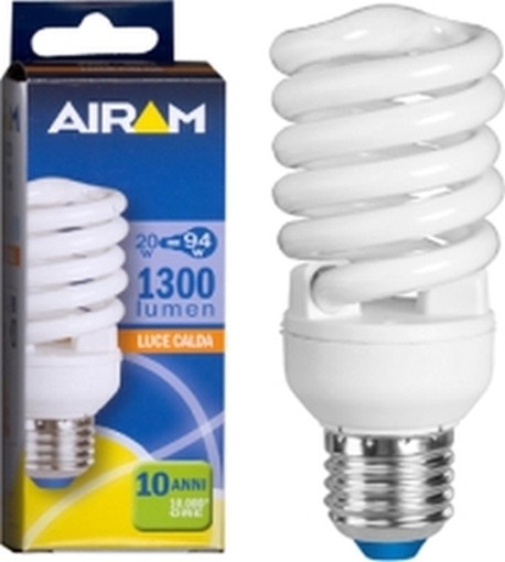 AIRAM LAMPADE LAMPADINE RISPARMIO ENERGETICO ECO 2700 E27 EL.C 23W