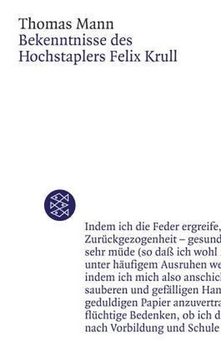 Bekenntnisse Des Hochstaplers Felix Krull Thomas Mann Fischer Taschenbuch Verlag 