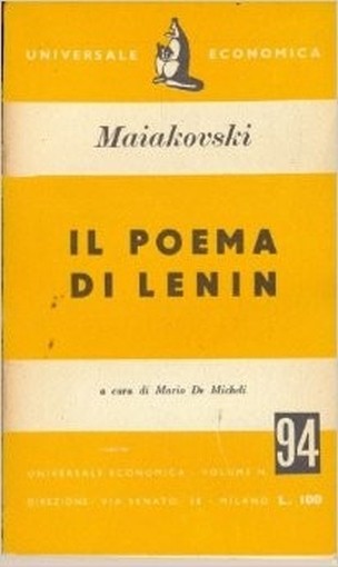Il Poema Di Lenin Vladimirrovic Maiakovski Universale Economica 