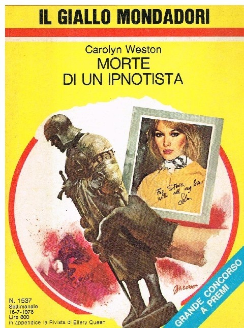Gialli Mondadori N.1537 Morte Di Un Ipnotista - Weston - 1978 Weston Mondadori
