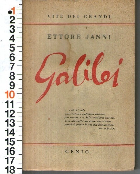 Ettore Janni - Galilei - Ed Genio 1948 Ettore Janni Genio