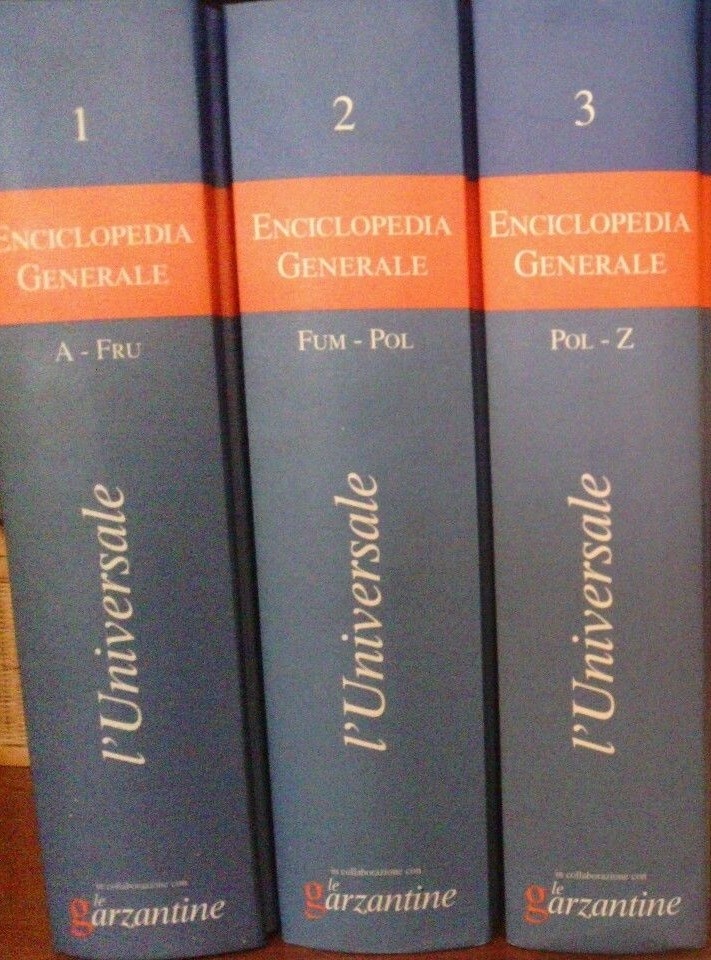 L'Universale - Enciclopedia Generale (Volumi I, Ii E Iii) N.D. Garzanti Editore 