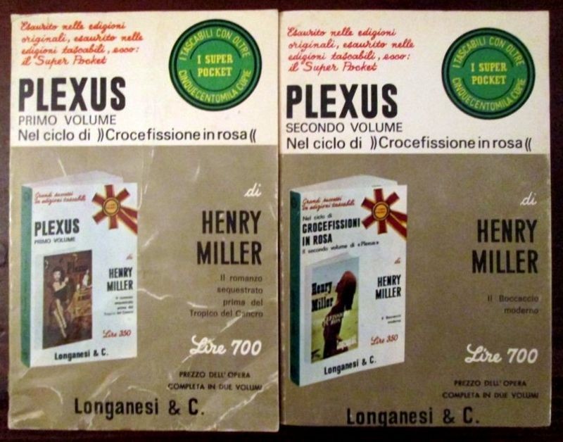 Plexus. Volume I e II,Henry Miller,Longanesi & C.